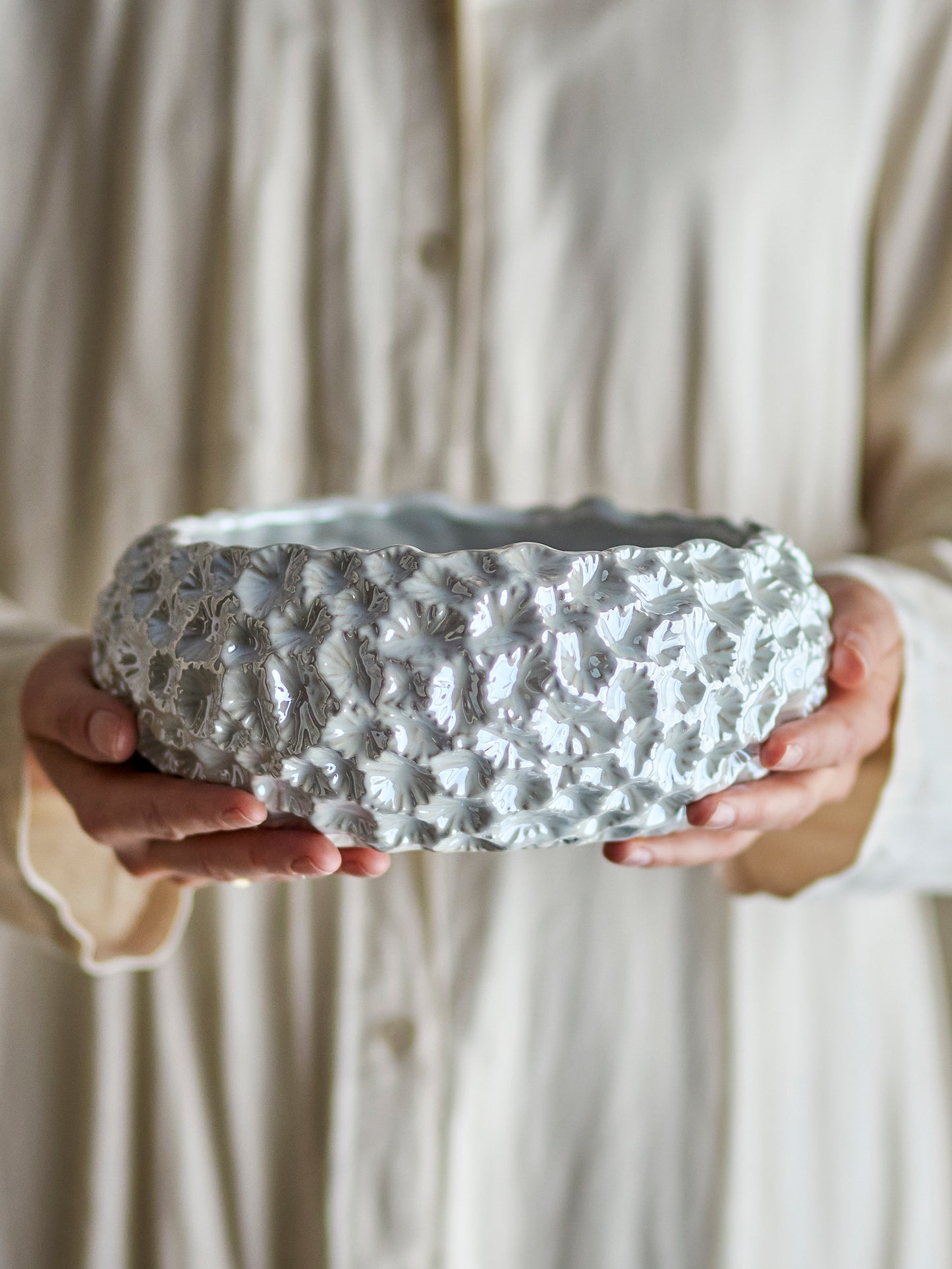 Bloomingville Lowen schaal – wit – keramiek