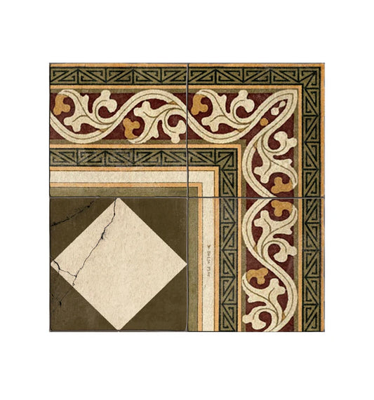 Vinyl vloerkleed Gambit Olive Beija Flor