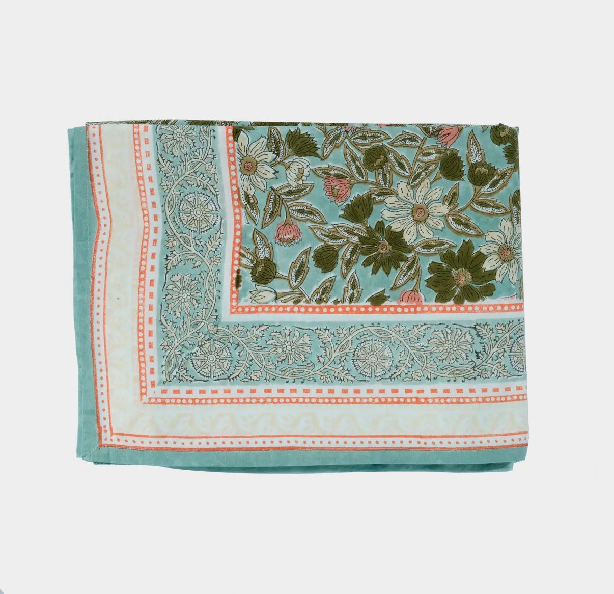 Bonheur du Jour Tafelkleed – Meera – Blauw groen