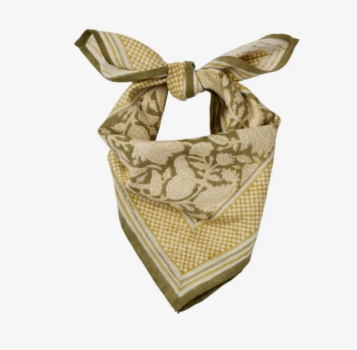 Bonheur du Jour Sjaal – Chandra – Khaki – 100 x100 cm