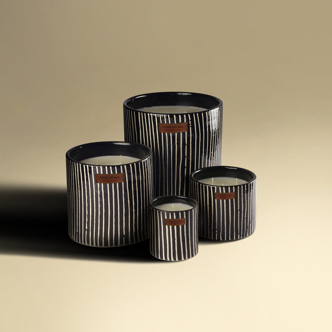 Côte Bougie geurkaars – Zébré Noir – M – Manderine Majorelle