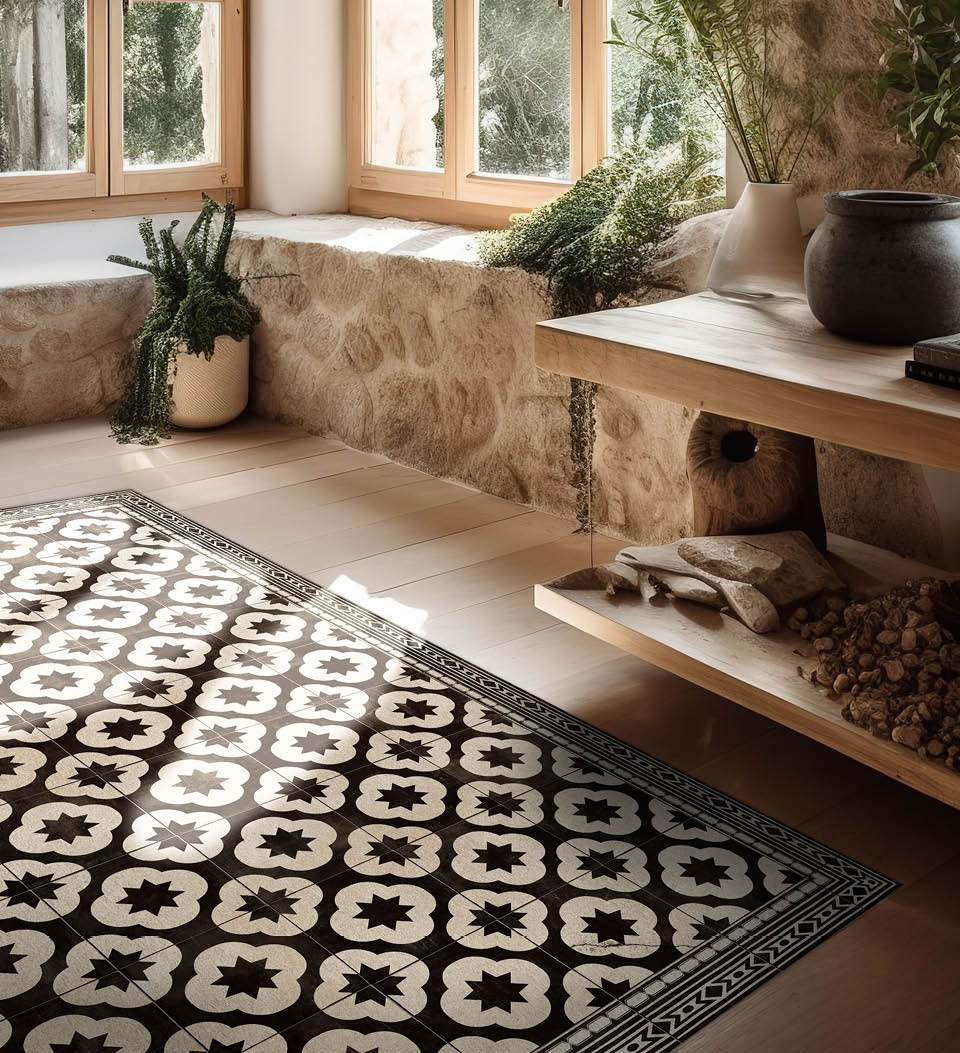 Vinyl vloerkleed Clover Beija Flor