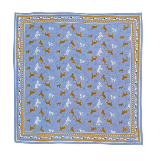 Bonheur du Jour Sjaal Leopold Blue Large