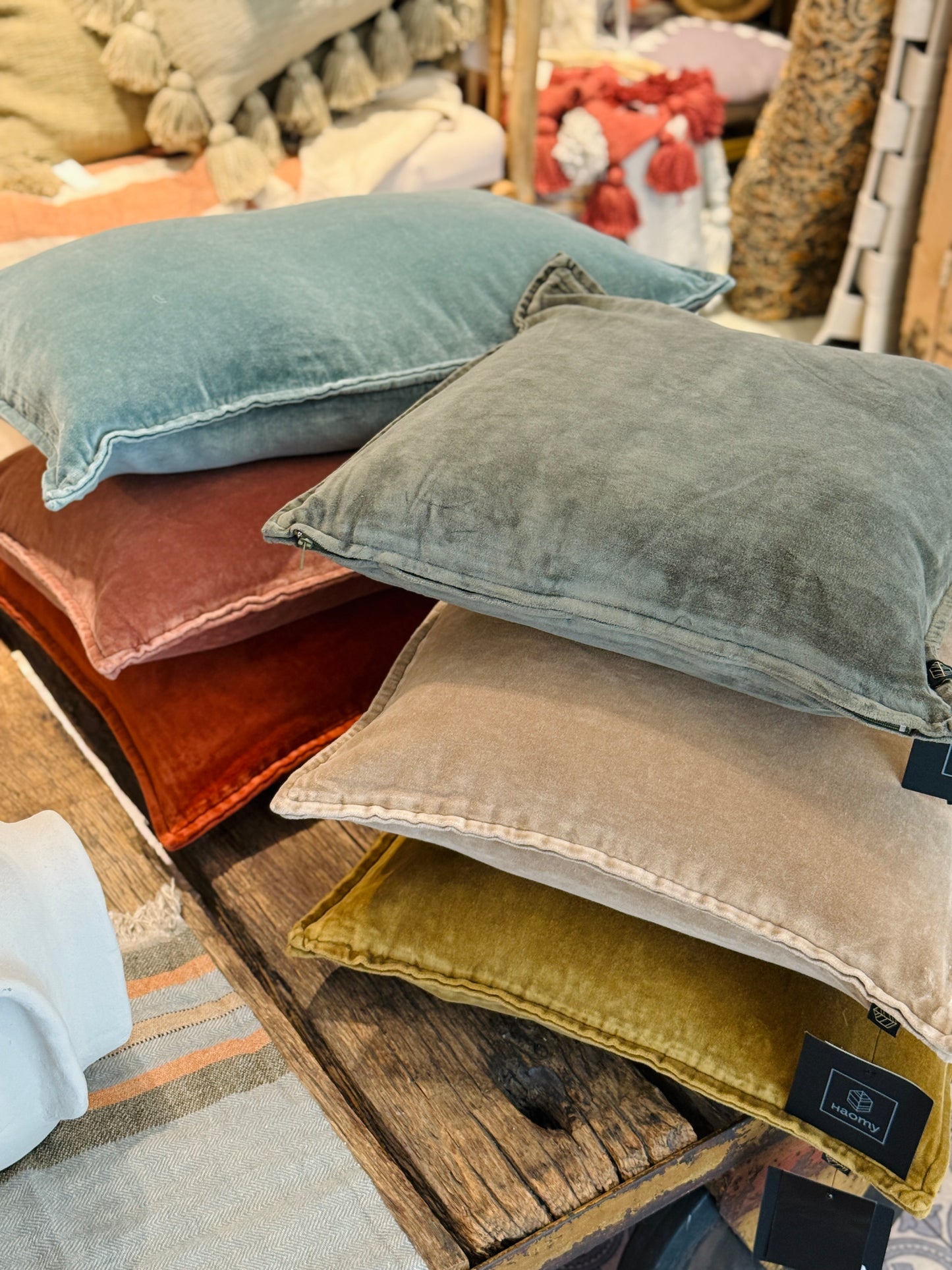 Haomy Manhatten – velvet – kussenhoes