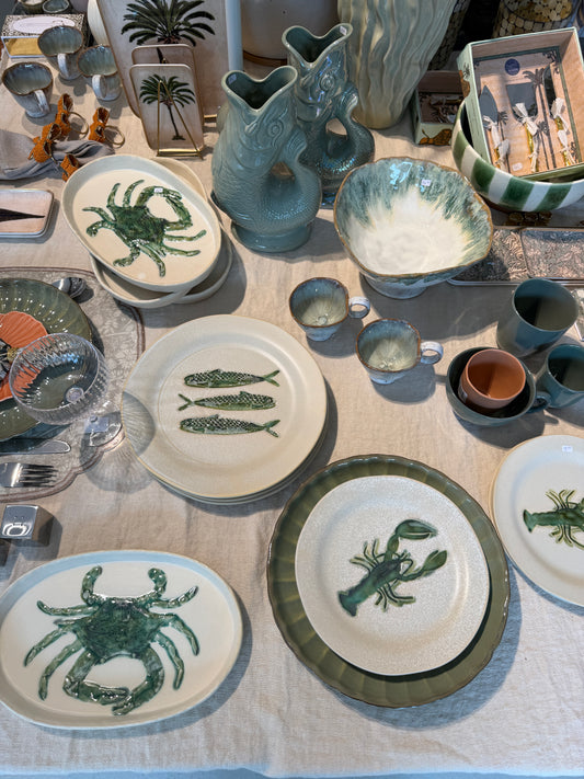 Bloomingville Hadden lunchbord met kreeft - 21 cm - keramiek