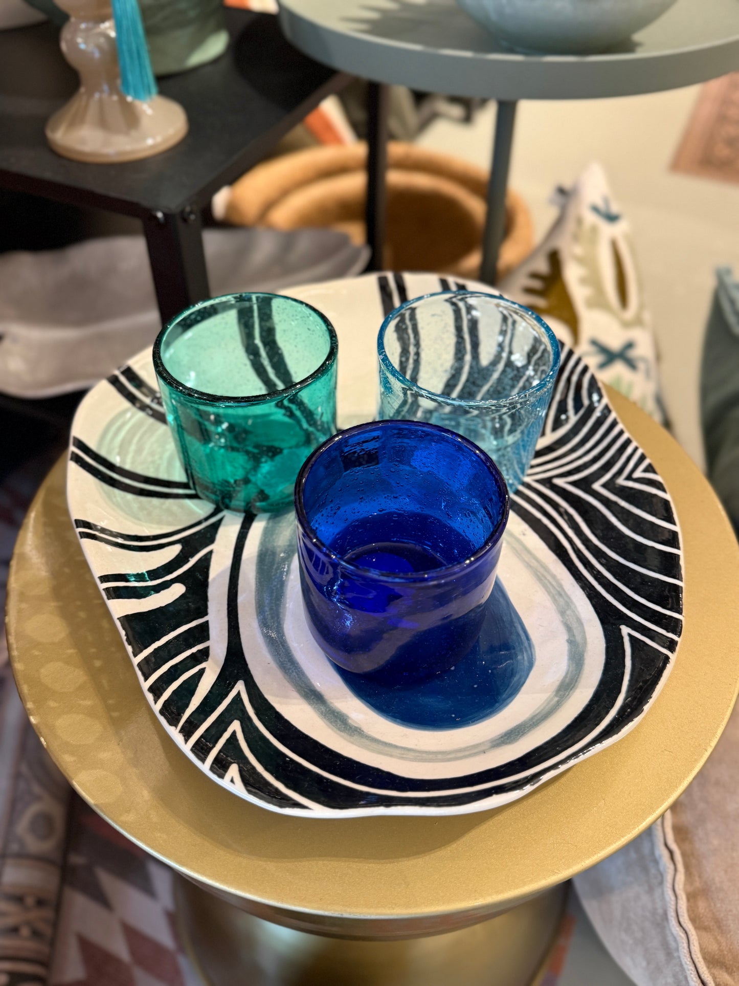 Vico water glas donker aqua Pomax