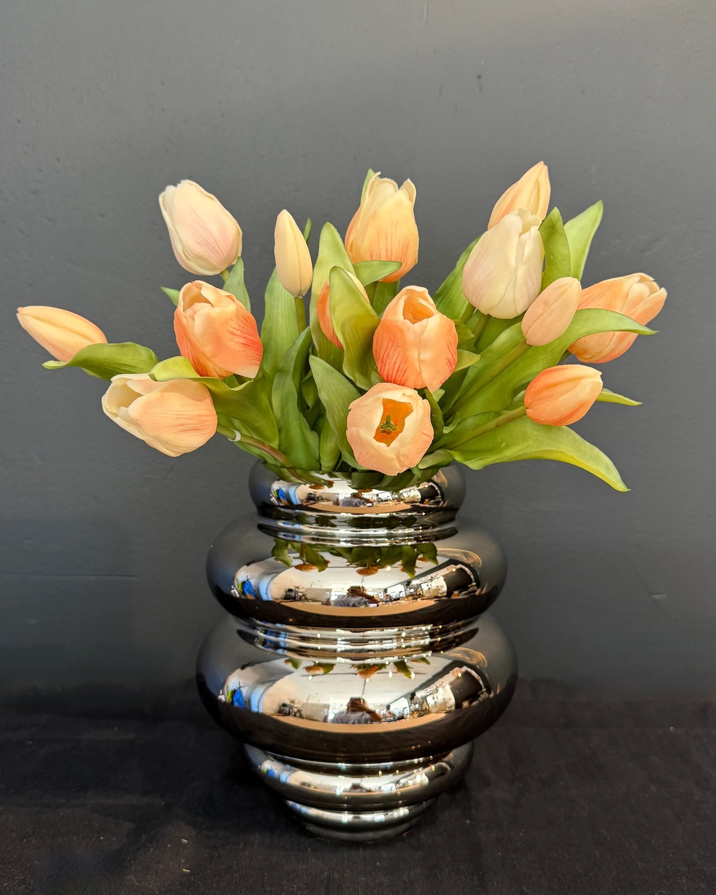 Bloomingville Zorya vaas zilver glas