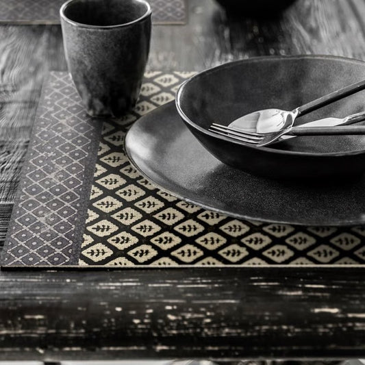Placemat Jaipur black