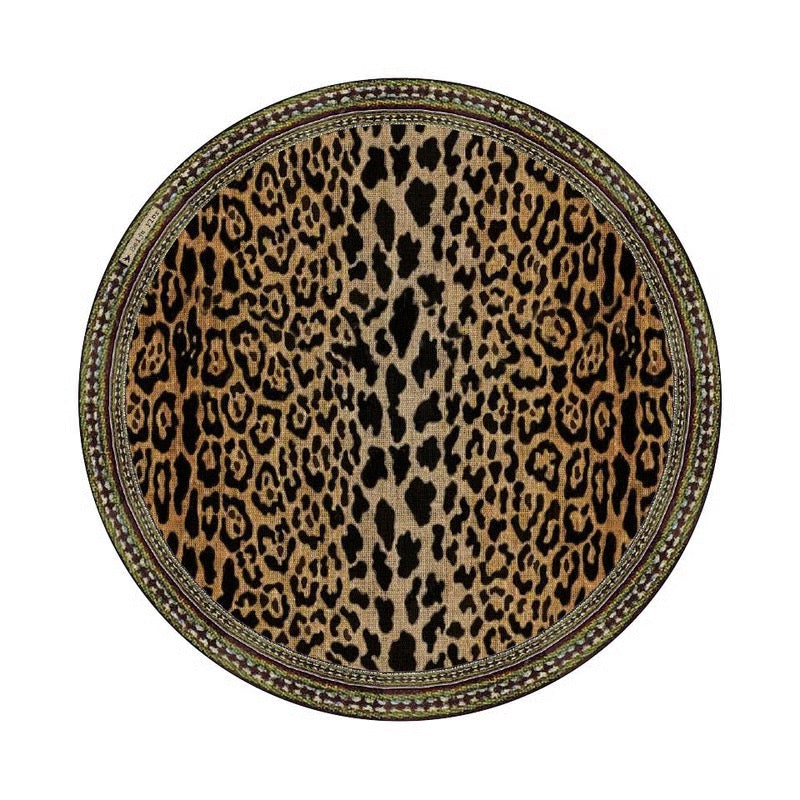 Placemat Leopard round