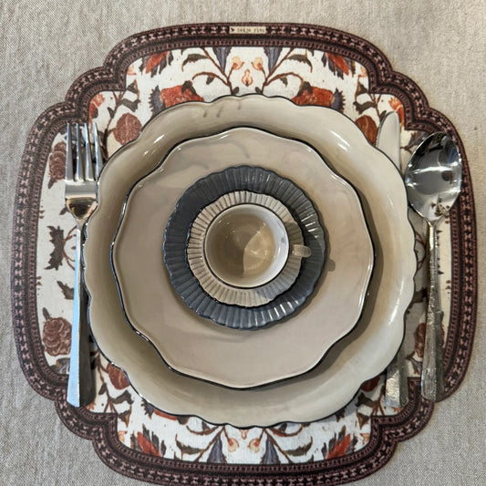 Placemat Bohemian Garden White