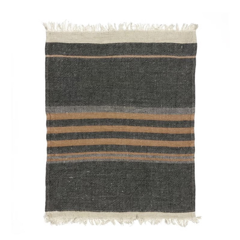 The Belgian towel Black stripe