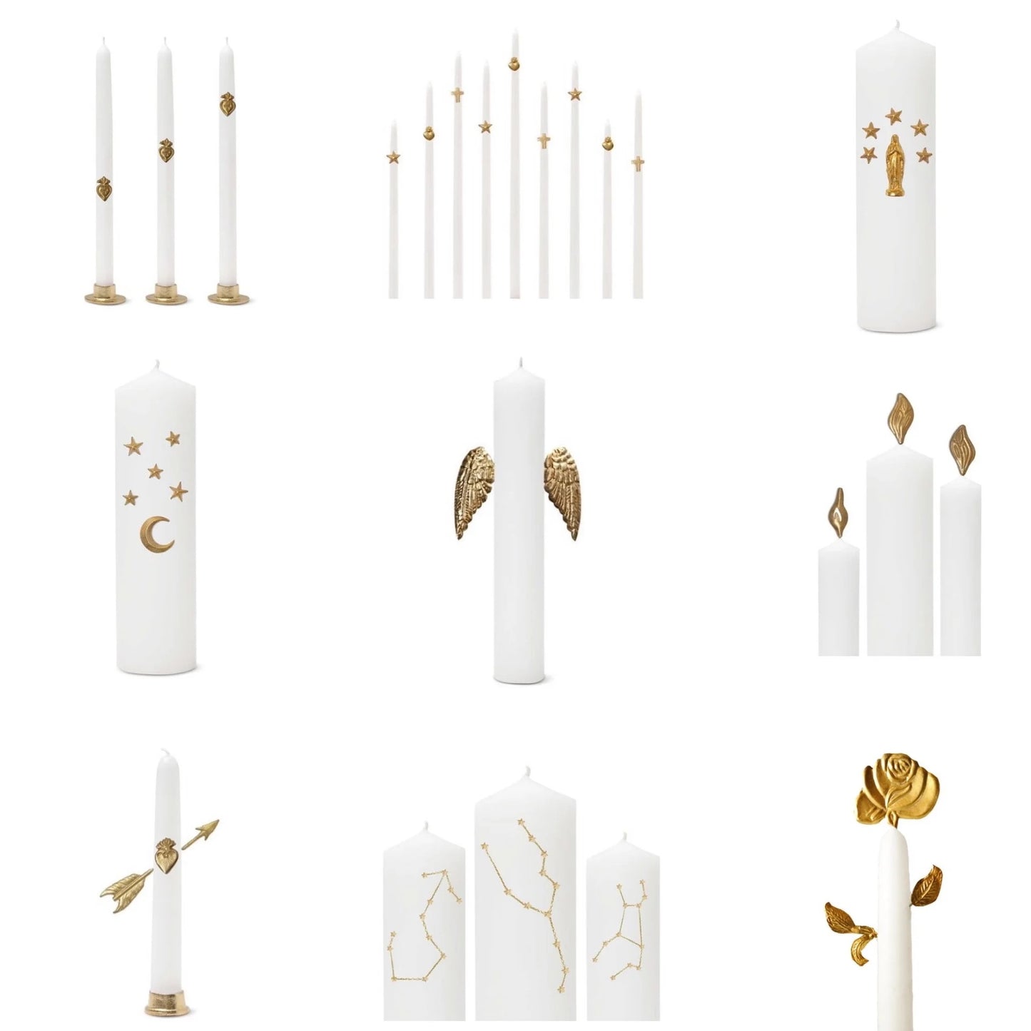 Boncoeurs Moon and Stars kaars spelden