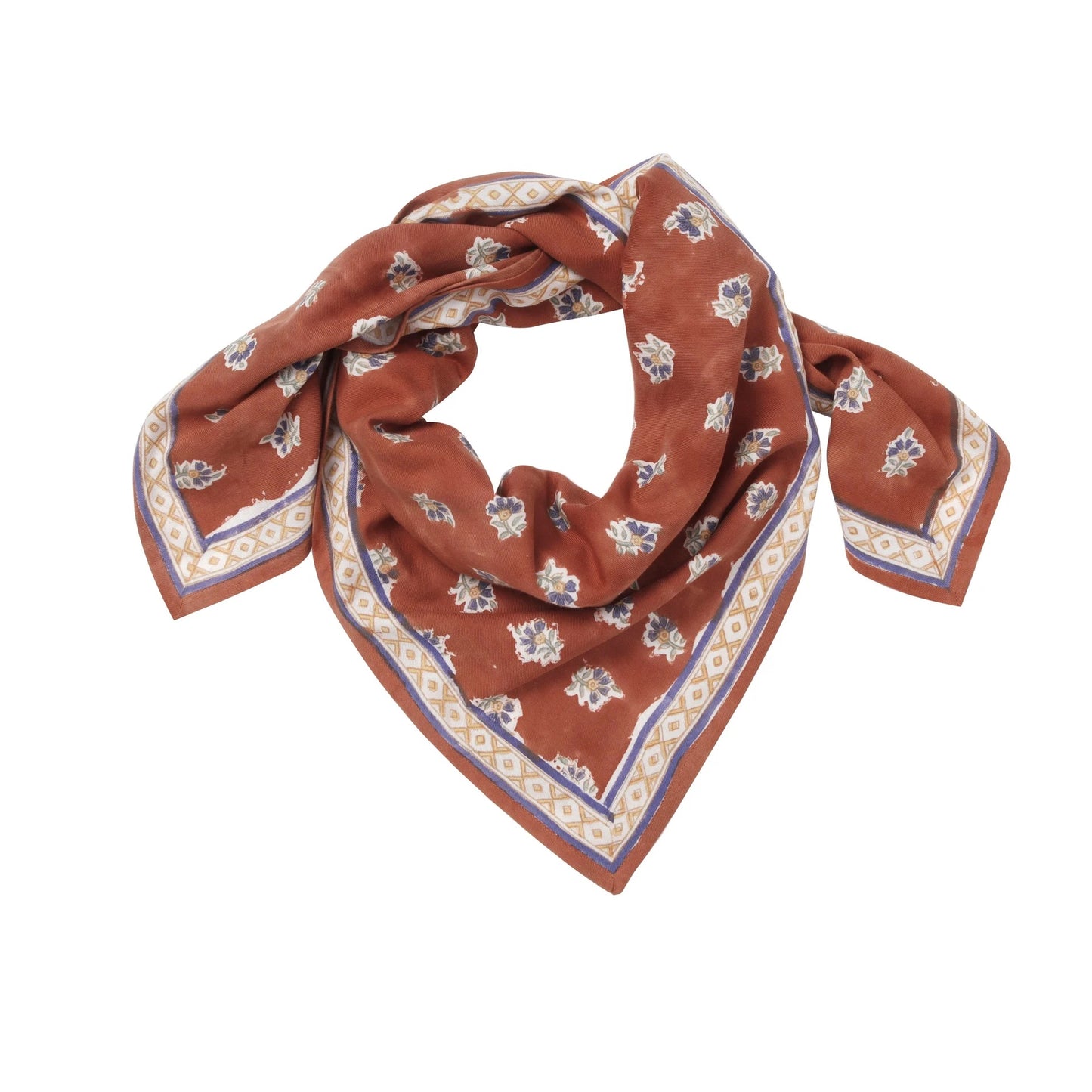 Bonheur du Jour Indian scarf Belsa Terracotta