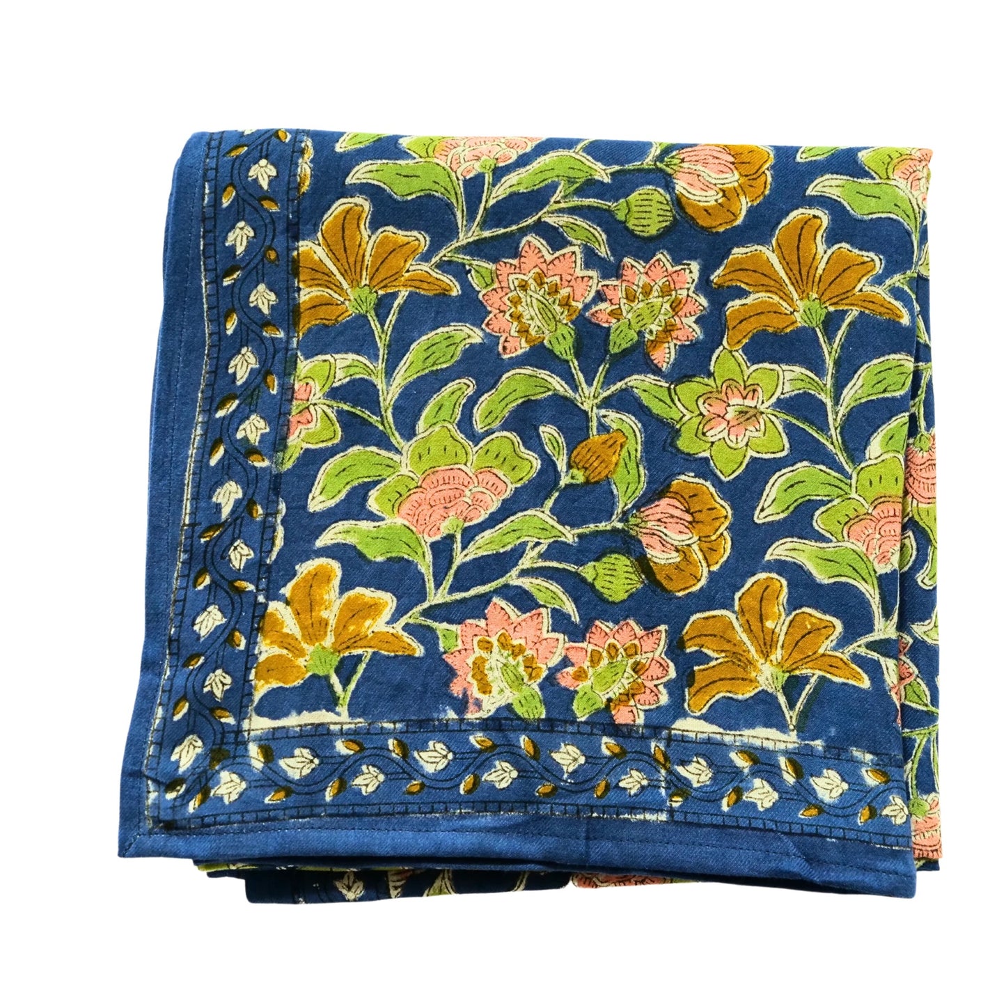 Bonheur du Jour Indian scarf Bohemian blue green