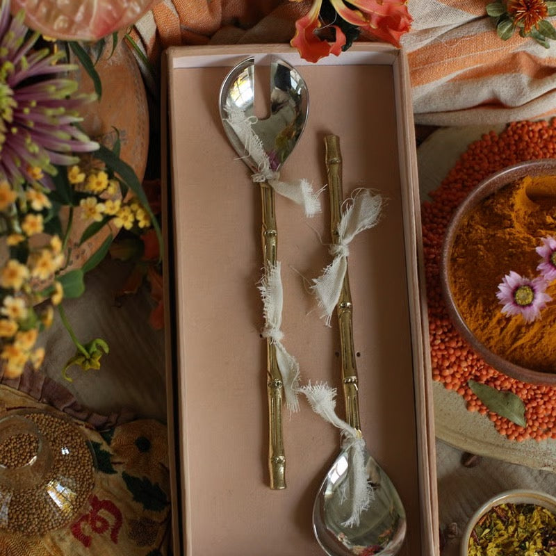 Doing Goods Bodhi Bamboo salade bestek set van 2