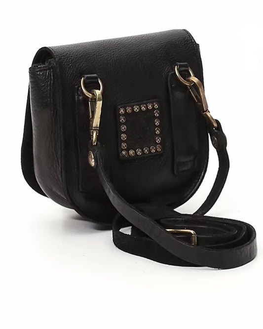 Campomaggi tas zwart met studs