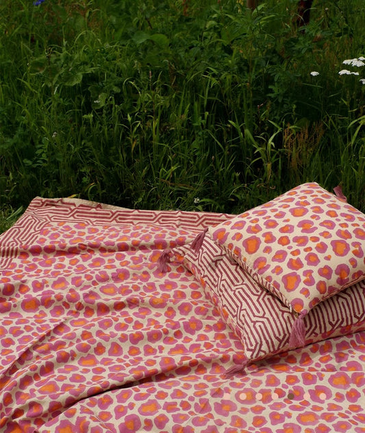 Doing Goods Pink Leopard plaid/(tafel) kleed