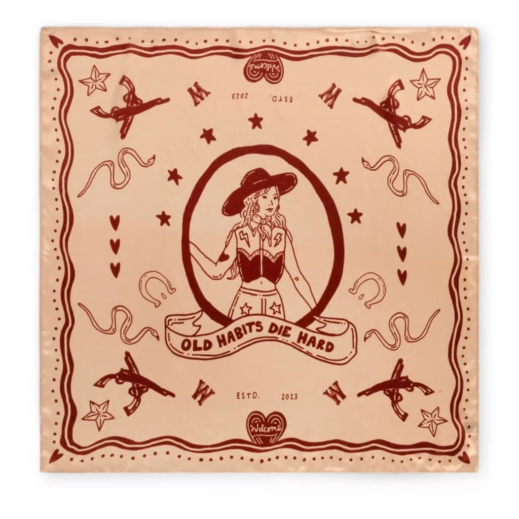 Old Habits Die Hard Bandana Cowgirl In The City