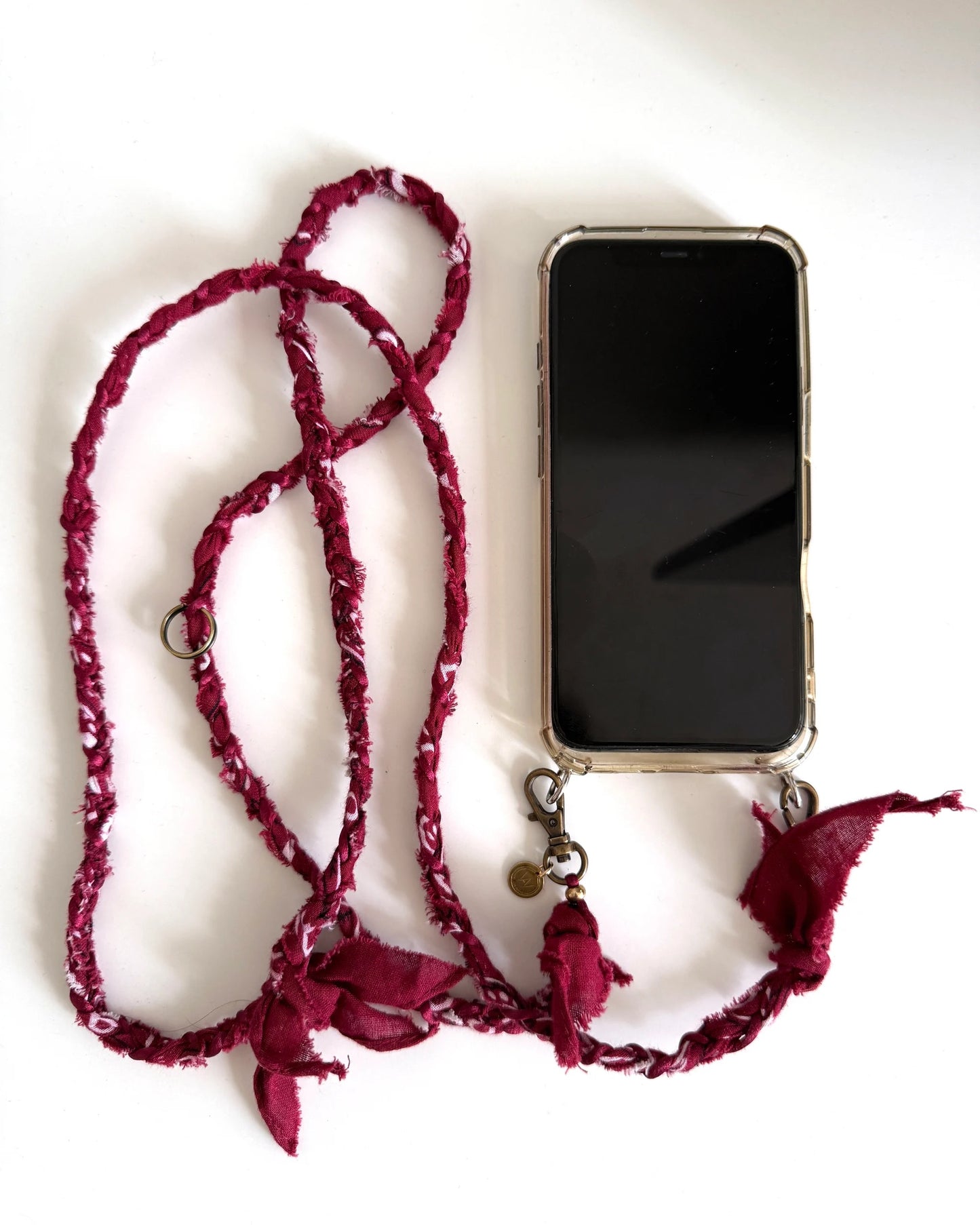 Wanted by DaS Phone cord bandana Burgundy