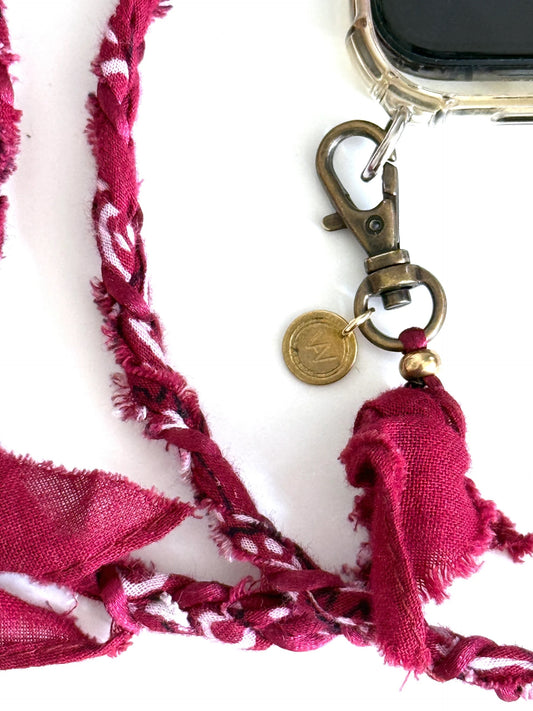 Wanted by DaS Phone cord bandana Burgundy