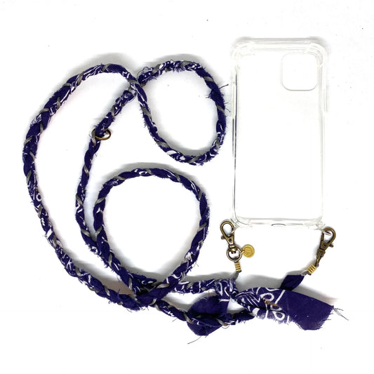 Wanted by DaS Phone cord bandana dark Blue