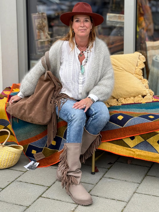 CHA Fringe tall Taupe