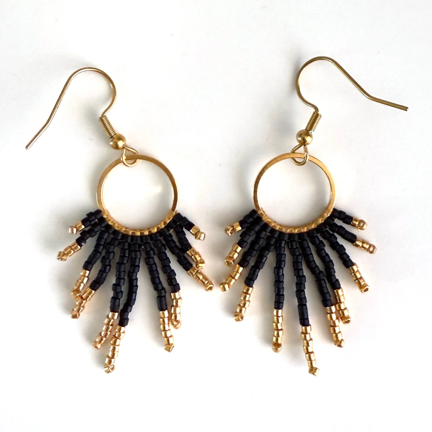 Wanted by DaS earrings Sun Matte Black Gold