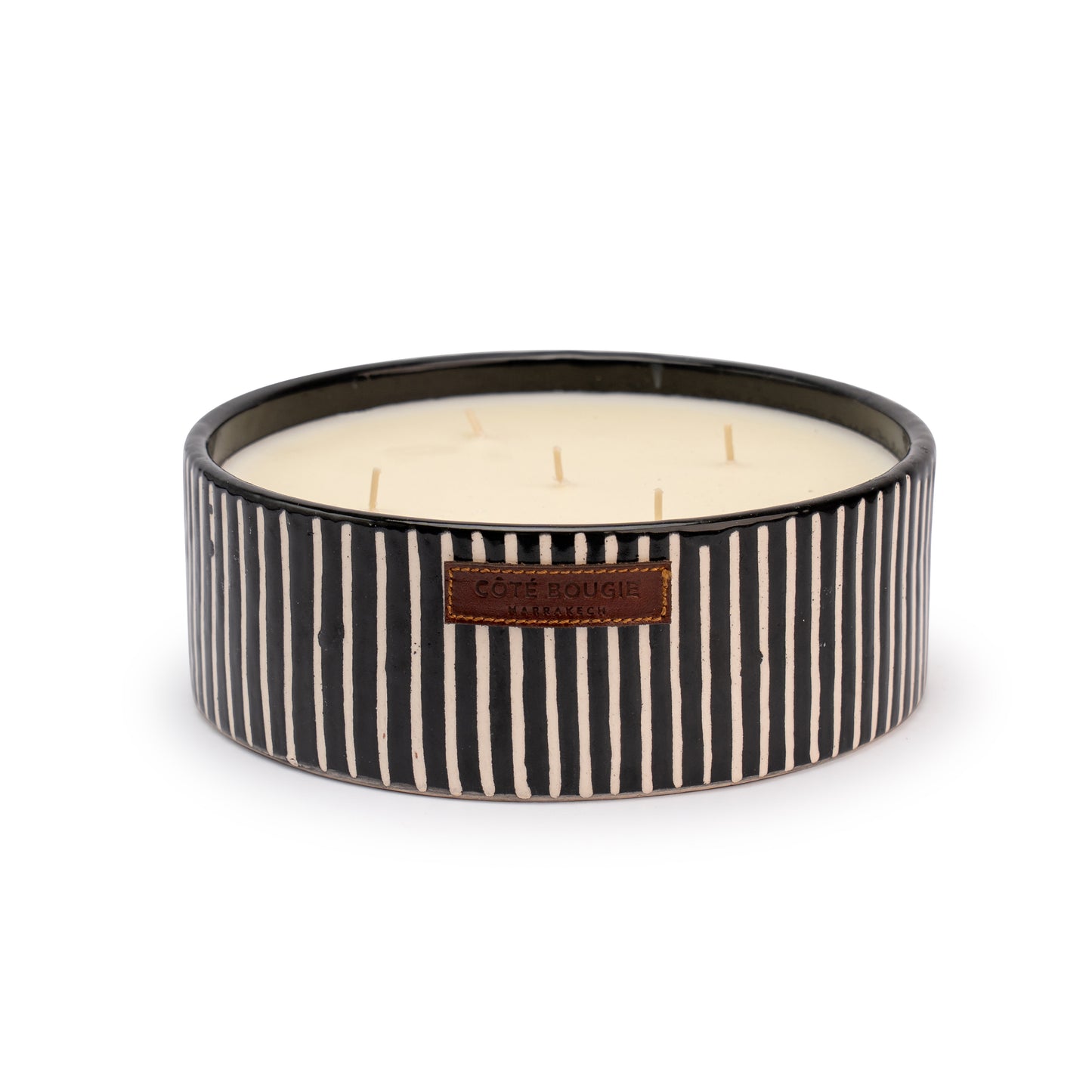 Côte Bougie geurkaars – Plate Zébré Noir – L – Manderine Majorelle