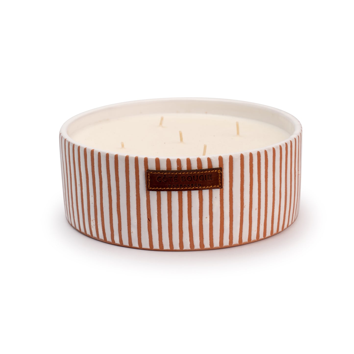 Côte Bougie geurkaars – Plate Zébré Terra – L – Kamoun