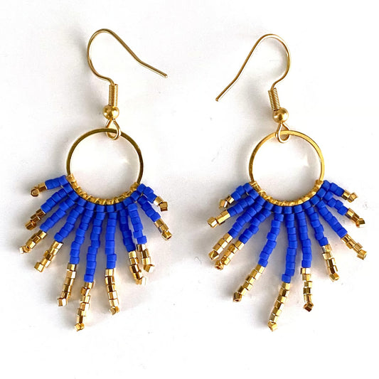 Wanted by DaS earrings Sun Kobalt gold