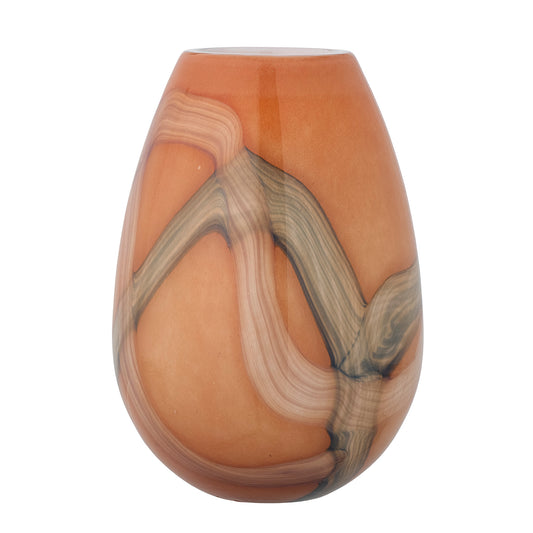 Shawl Vase, Orange, Glass