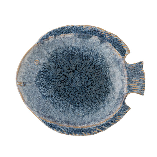 Bloomingville Fae serveer schaal – blauw – vis – keramiek