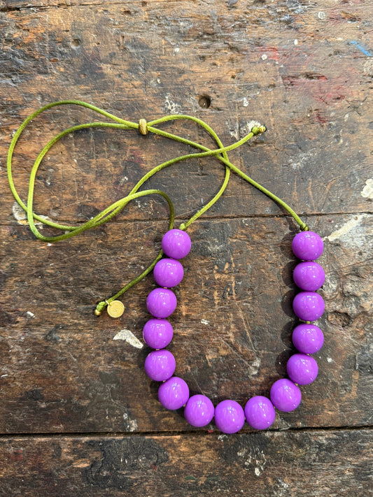 Bubble ketting Paars Groen