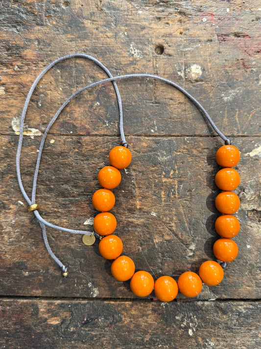 Bubble ketting Oranje Grijs