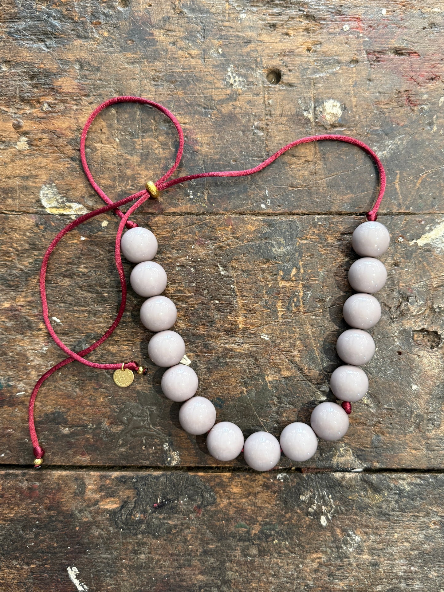 Bubble ketting Grijs Bordeaux