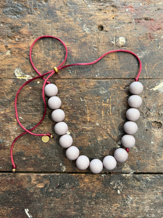 Bubble ketting Grijs Bordeaux