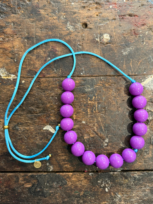 Bubble ketting Paars Blauw