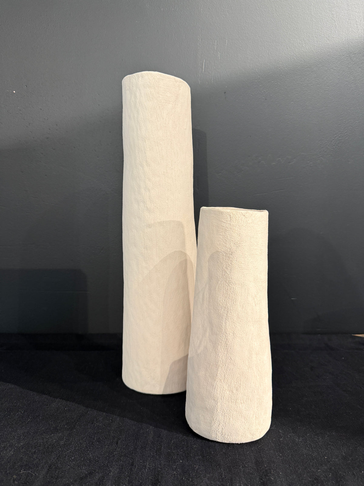Witte rechte vaas 29 cm