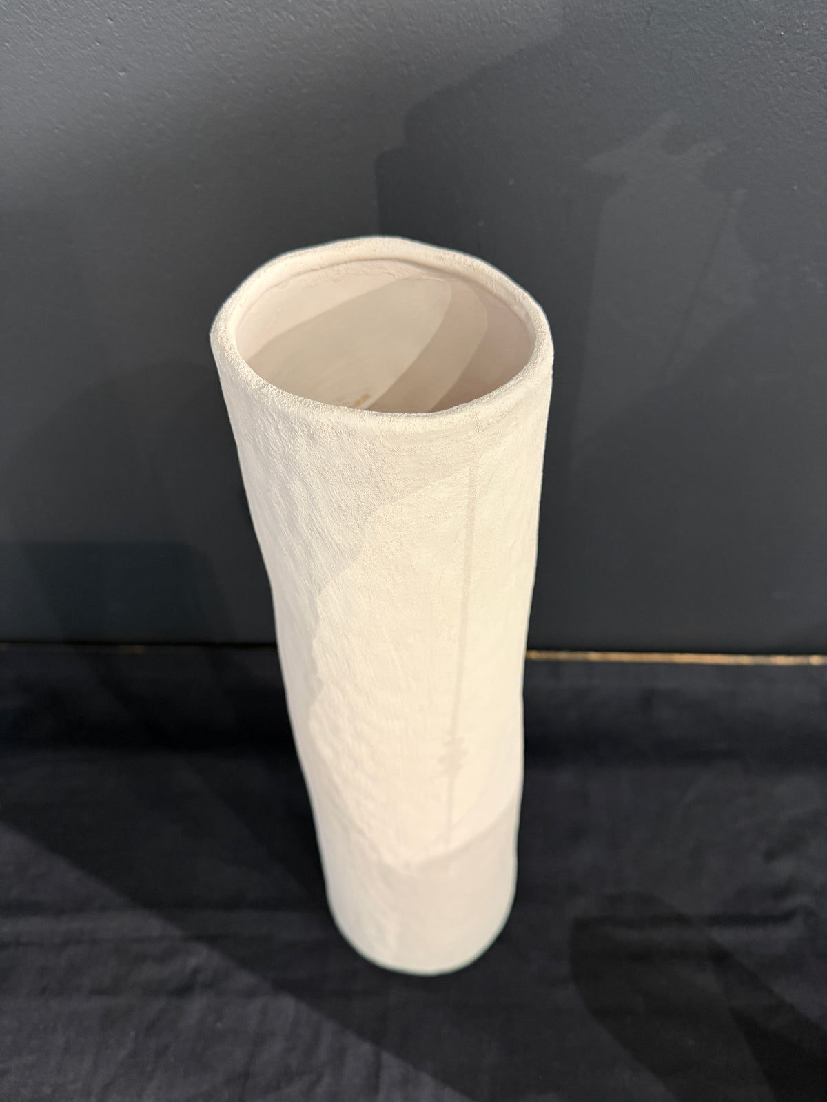 Witte rechte vaas 29 cm