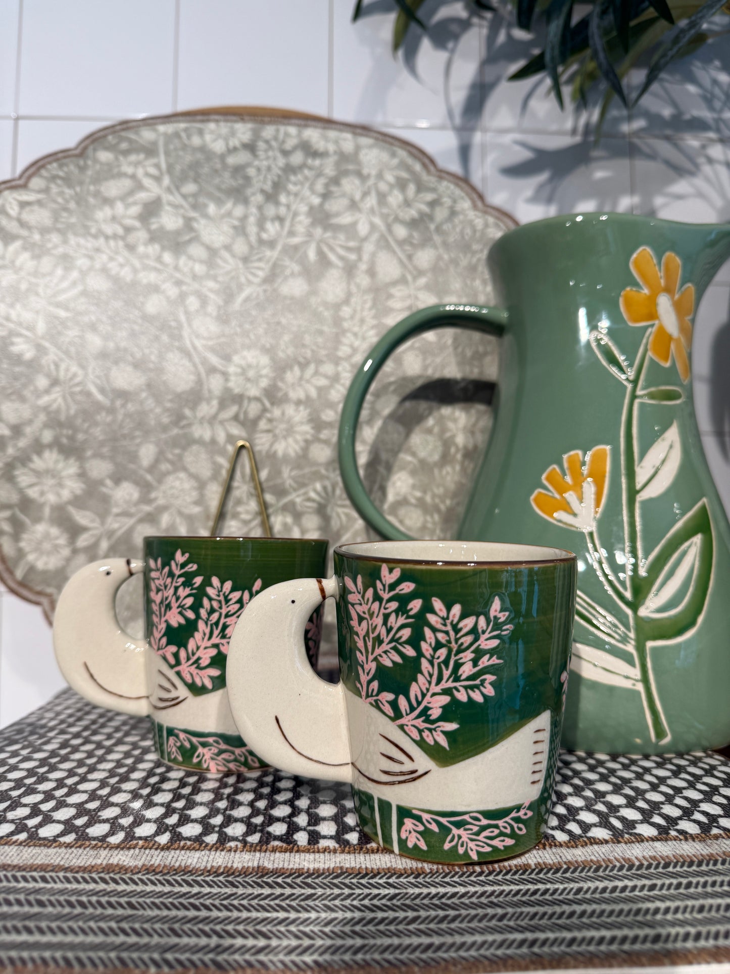 Bloomingville Hezha beker groen