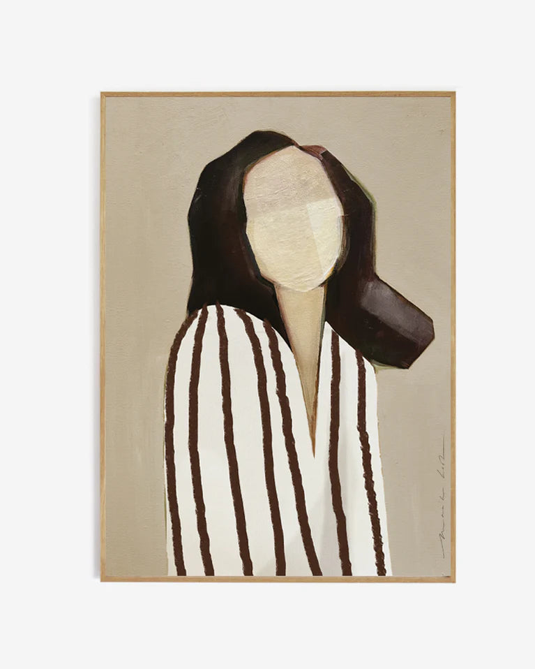 My Deer Art - Lady in Stripes – 50  x 70 cm