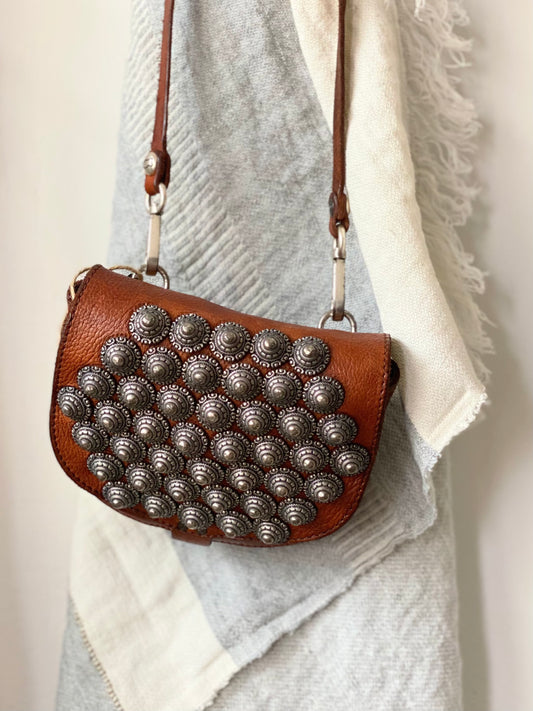 Campomaggi tas Cognac met studs