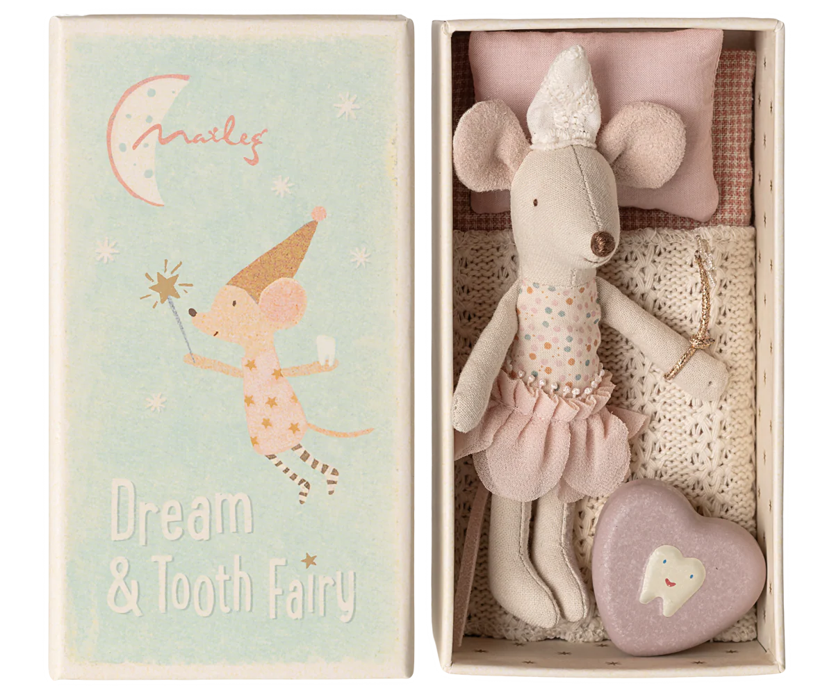 Maileg Tooth fairy mouse – little sister – in matchbox