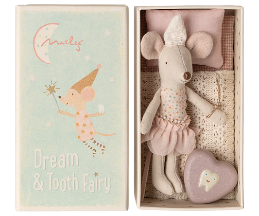 Maileg Tooth fairy mouse – little sister – in matchbox