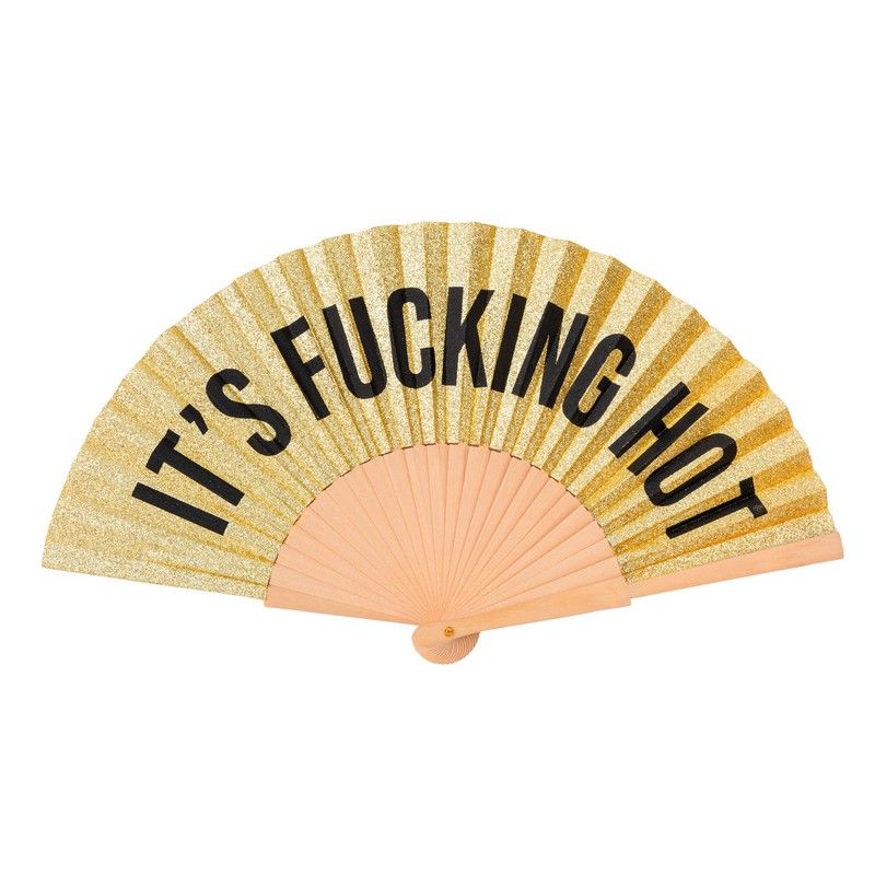 Waaier – Hand fan – It's fucking hot – Gold – Fisura