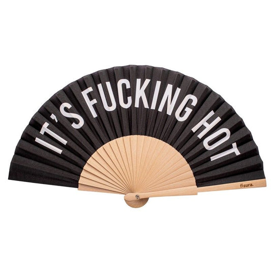 Waaier – Hand fan – It 's fucking hot – Black – Fisura