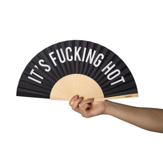 Waaier – Hand fan – It 's fucking hot – Black – Fisura