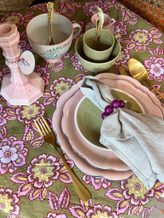 Bonheur du Jour Tafelkleed – Jakarta Olive