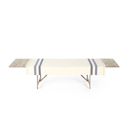 Libeco linnen tafelkleed The Indigo Stripe