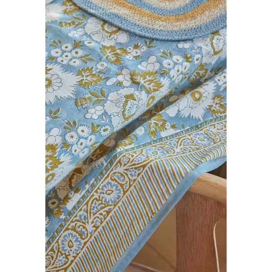 Bonheur du Jour Tafelkleed – Vishnu Blue – Blauw oker